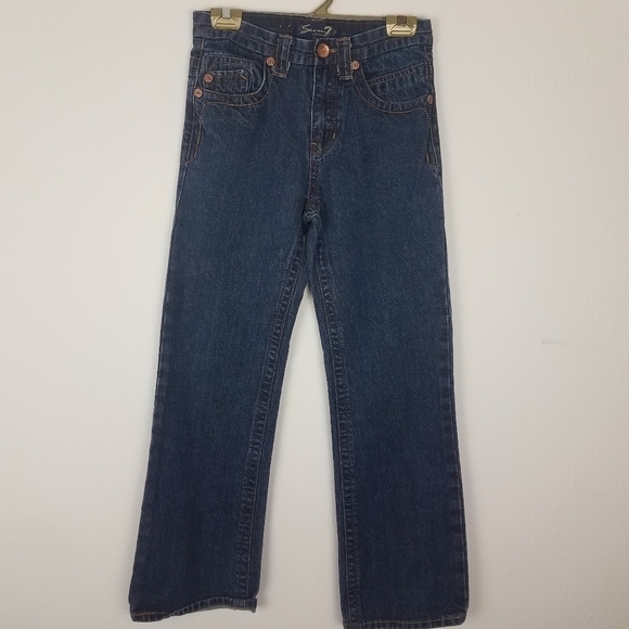 Seven7 Girls Bootcut Flap Pocket Dark Wash Jeans - Picture 1 of 6